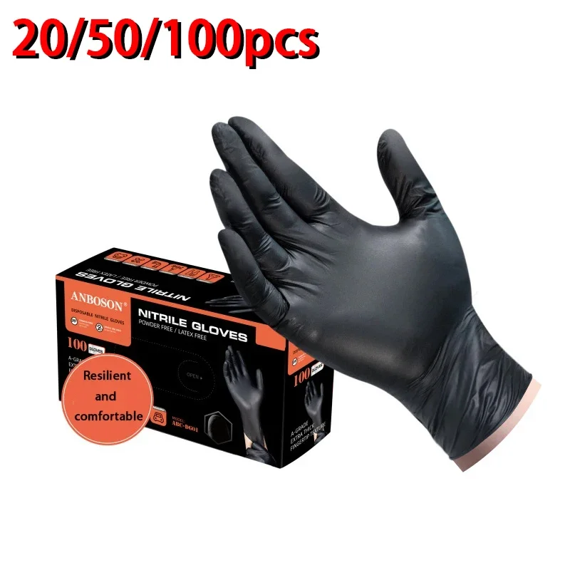 

Disposable hair dye hand gloves, disposable kitchen and dining black PVC gloves, multifunctional universal disposable gloves