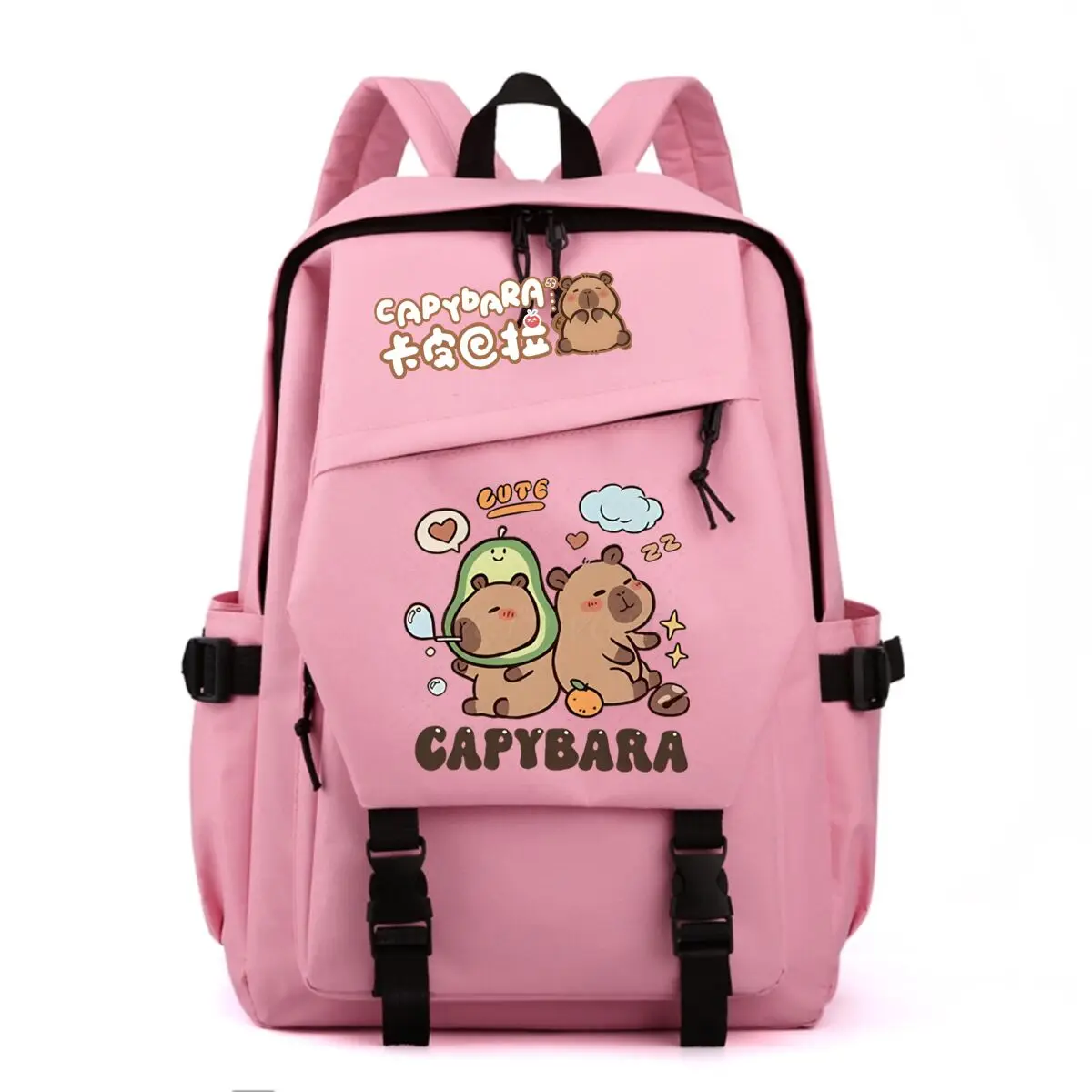

Cute Cartoon Capybara Graphic School Bags for Boys Girls Fashion Backpack Capybara Lovers Gifts Large Capacity Teeneger Backpack