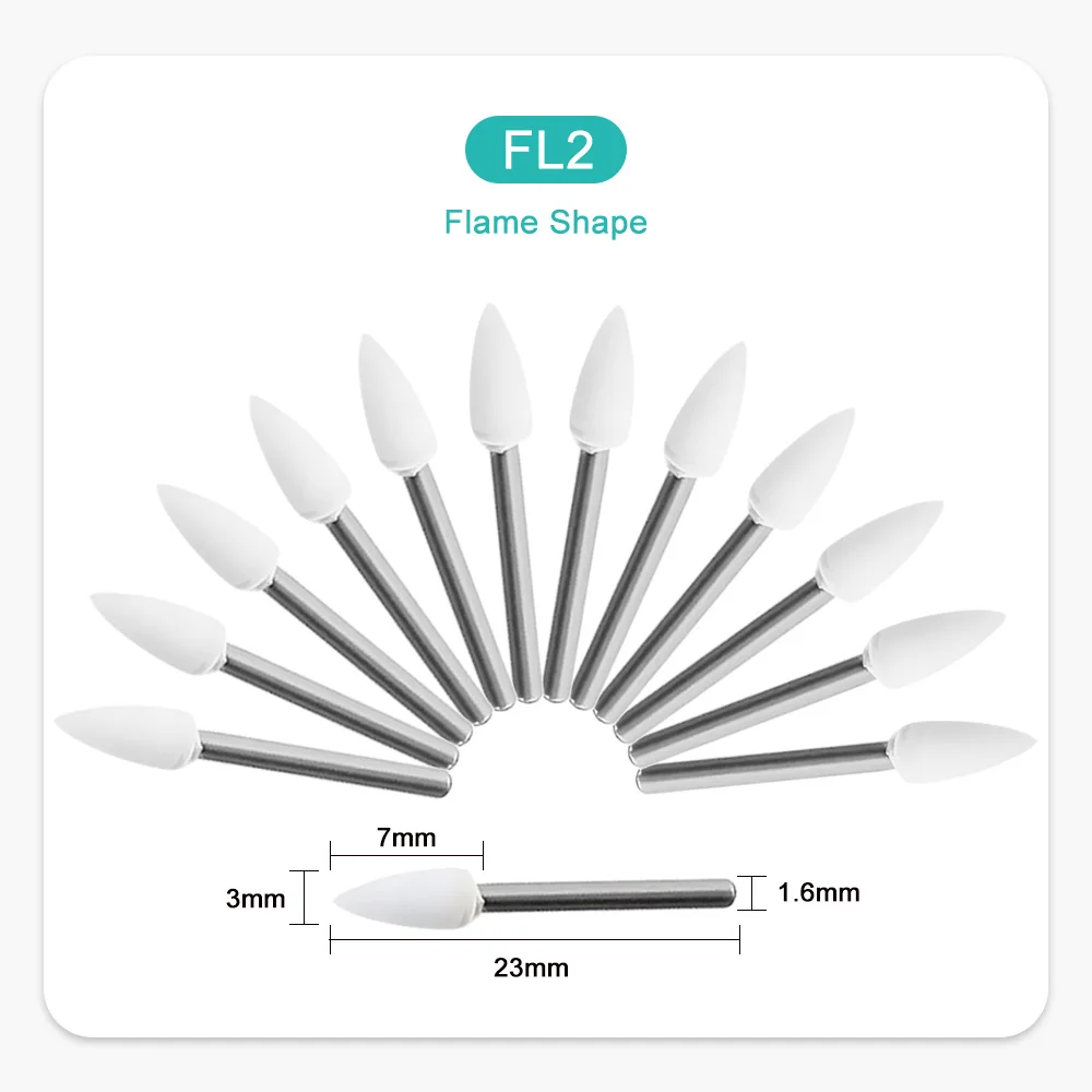 12 unidades/pacote pedra de polimento dental handpiece burs fg cone chama dentista dentes badejo ferramentas dentista