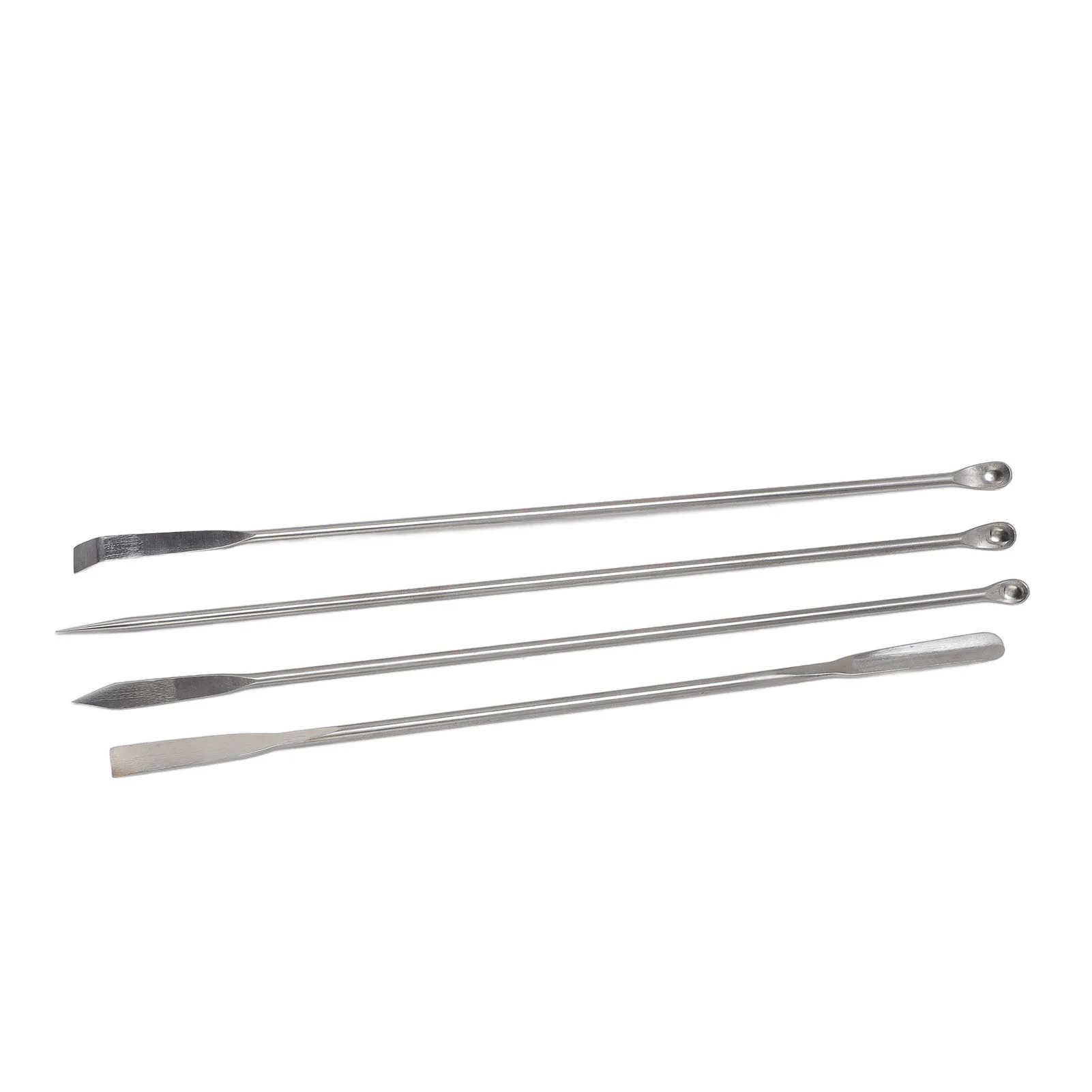 4Pcs Laboratory Spatula Set 304 Stainless Steel Lab Spoon Spatula Laboratory Sampling Spoon Mixing Spatula