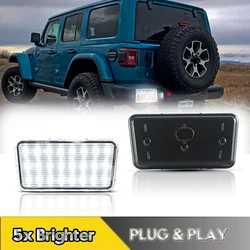 1Pcs For Jeep Wrangler JL 2017-2022 LED License Plate Lights Car Rear Number Plate Lamps 24smd White Canbus OEM#68310837AA