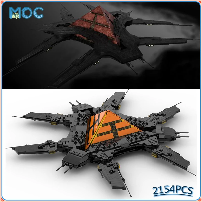 

MOC Building Block Apophis' Mothership Spaceship Battleship Model DIY Bricks Assemble Toy Space Collection Gifts 2154PCS