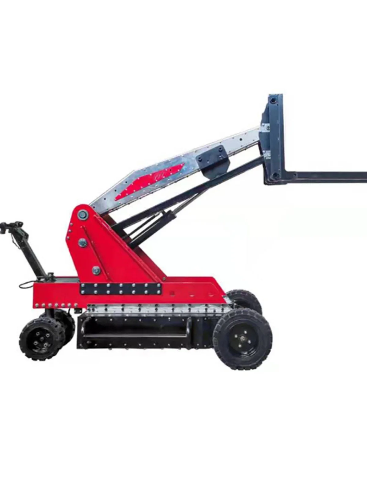 Electric motor small tank off-road forklift lift crane