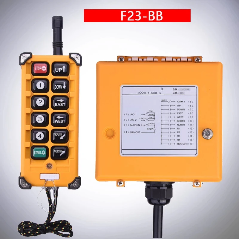 

F23-BB Industrial Wireless Remote Controller Traveling Wireless Aerial Crane Two-Speed Hoist Crane Traveling