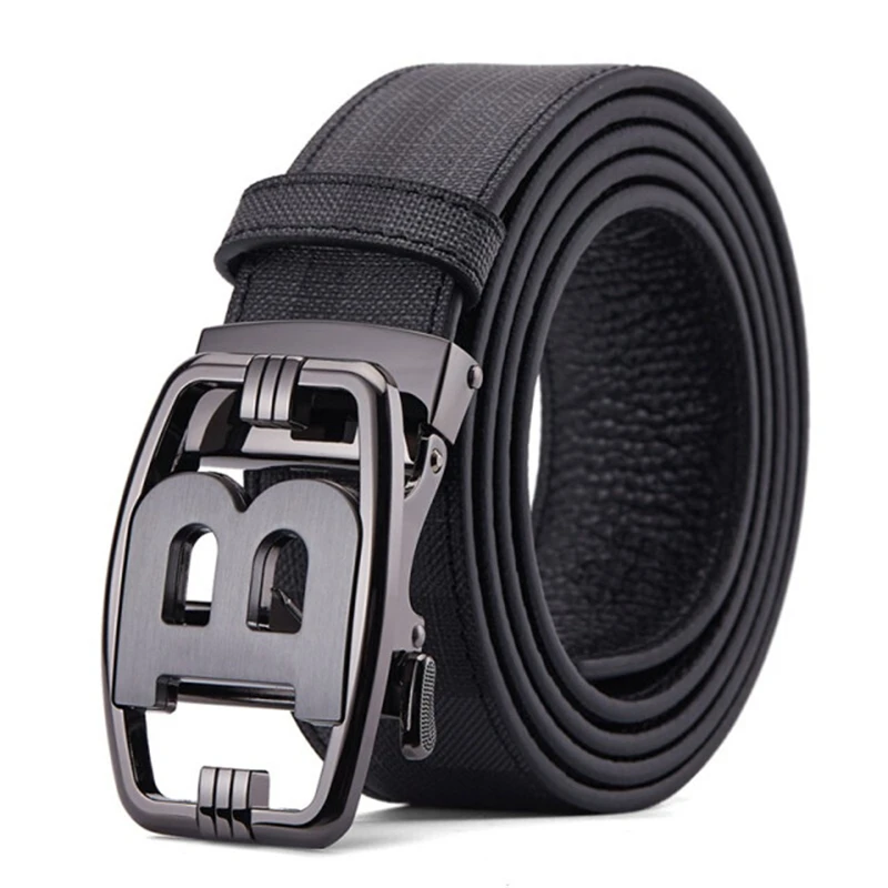 New Wide 34mm Business work Luxury Vintage Designer Canvas Belt men High Quality Genuine Leather Strap Male Belt for men Jeans