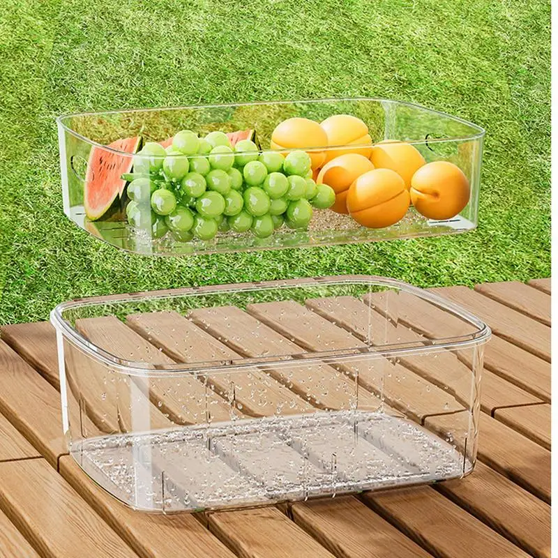 

Divided Snack Tray With Lid Divided Refrigerator Food Storage Tray With Lid Fruit Preparation Plate Charcuterie Sealed Container