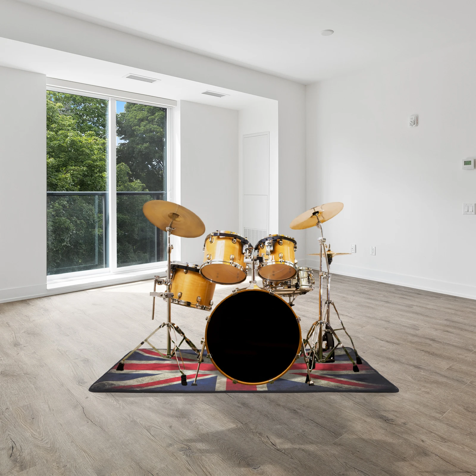 

Drum Carpet Mat Gym Rug Soundproof Printing Jazz Rugs or Mats Polyester Drum-rugs
