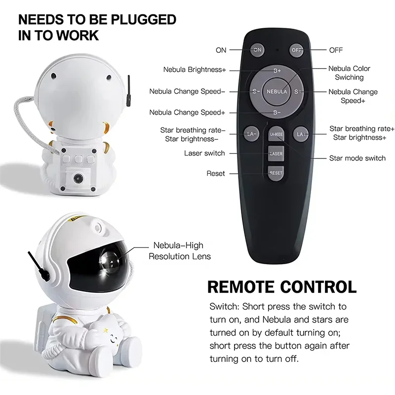 갤럭시 스타 우주 LED 야간 조명, 별이 빛나는 하늘 프로젝터, 홈 조명 장식, 침실 장식, 어린이 야간 조명, 신제품