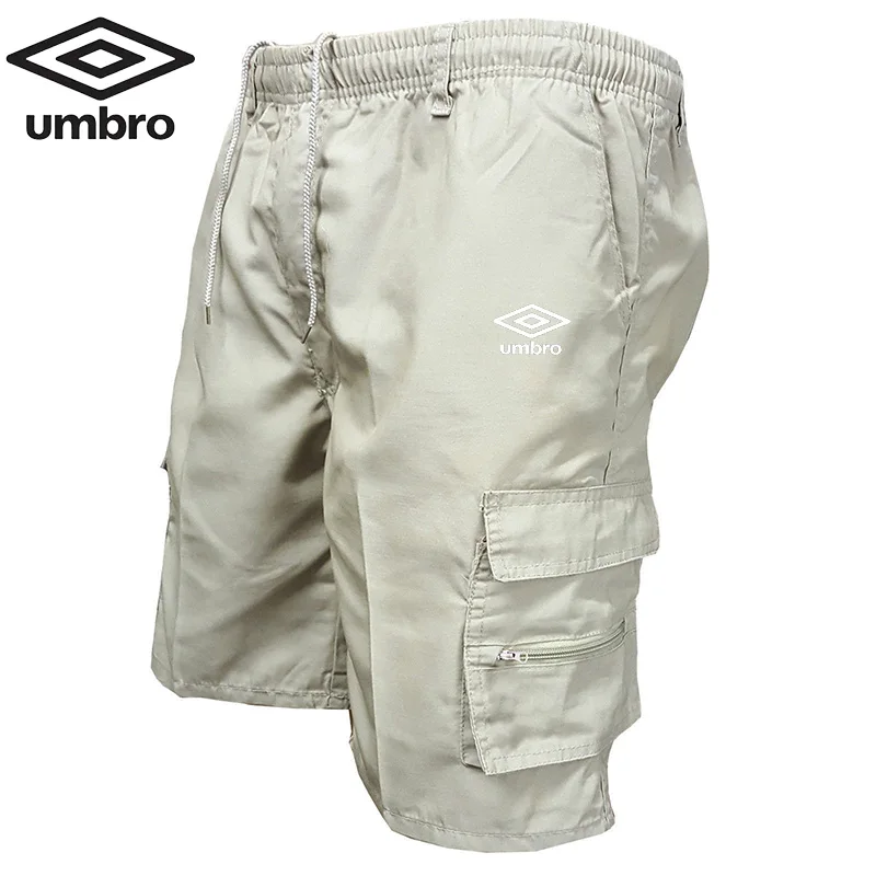 Embroidered Umbro 2024 Men\'s Spring Summer New High Quality Outdoor Sports Running Multi Pocket Zipper Pants