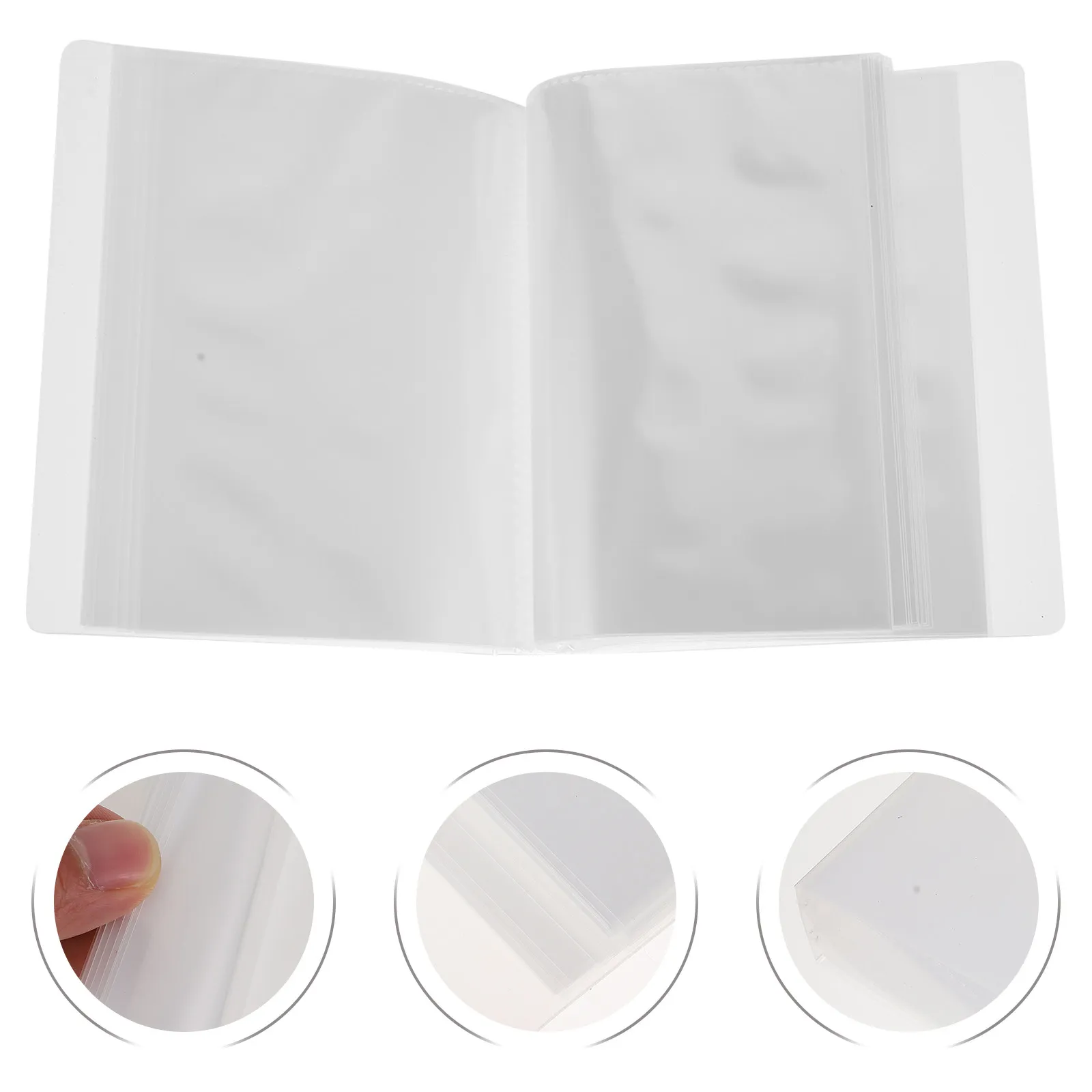

1Pcs Insert Style Card Holder Book Easy to Use Smooth Surface Rounded Corner Design for Business Cards Name Cards Notes Receipts