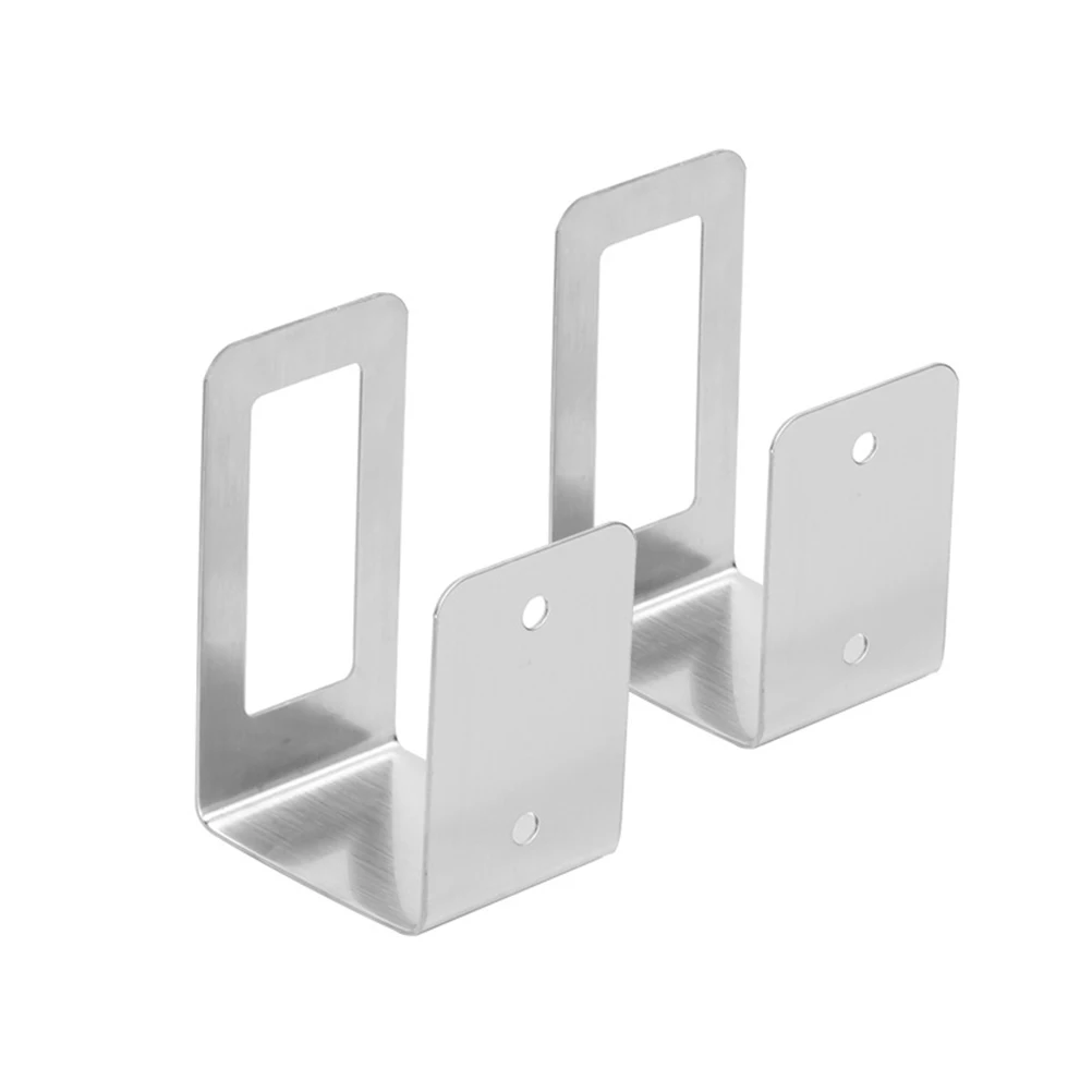 

4 Pcs Lid Rack Pot Holder for Kitchen Lids Storage Screws Hook Stand Stainless Steel Wall Supplies Cabinet Mount