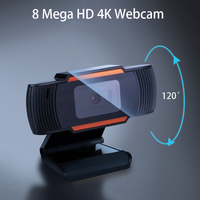 720P/1080P/4K Webcam HD Web Cam with Microphone for PC Auto Focus USB Camera Laptop Computer for Live Streaming,Video Calling