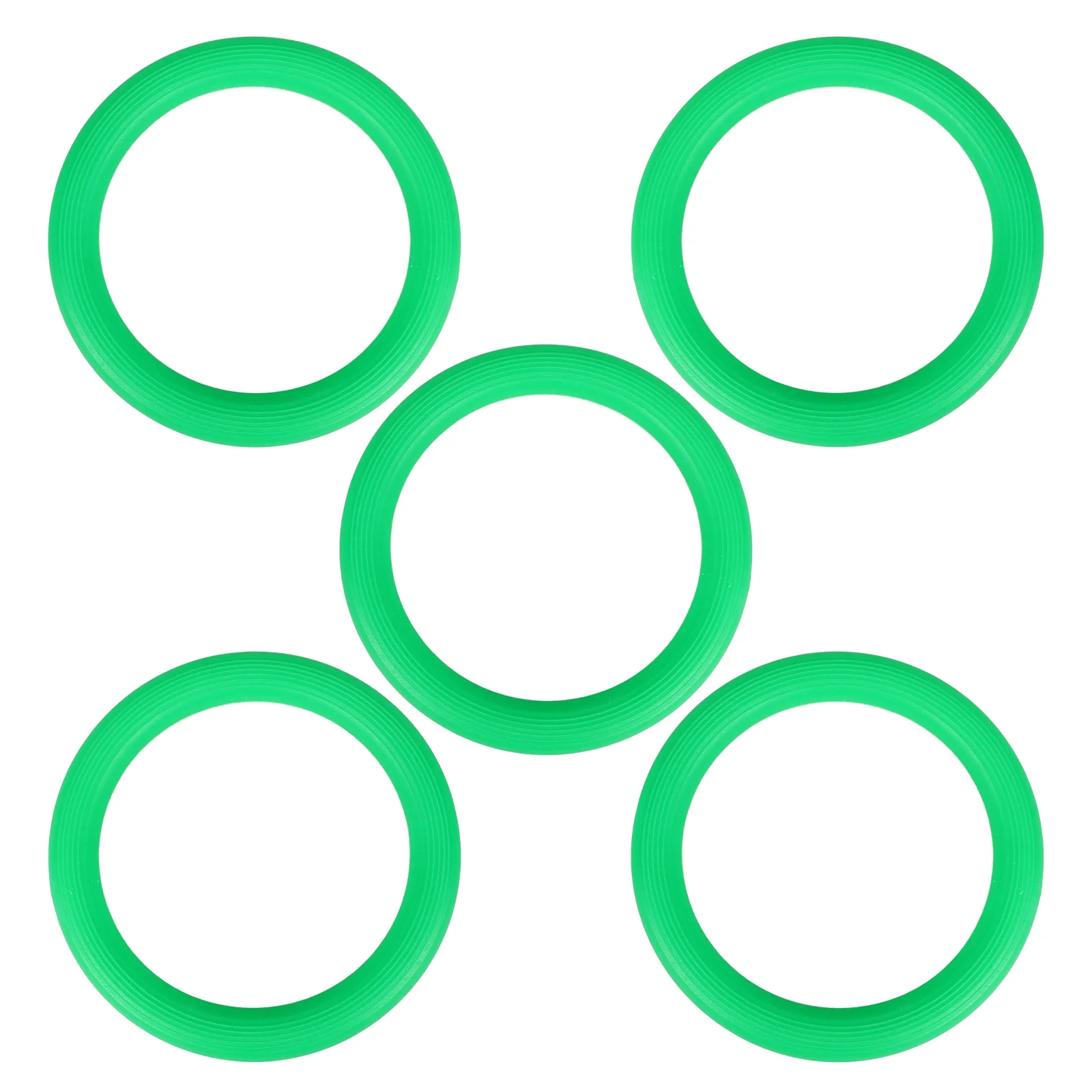 

5Pcs Sturdy PP Yoga Ball Fixing Rings Basketball Football Bases Stable Ball Display Stand Desktop Holder 18Cm Ideal for Indoor