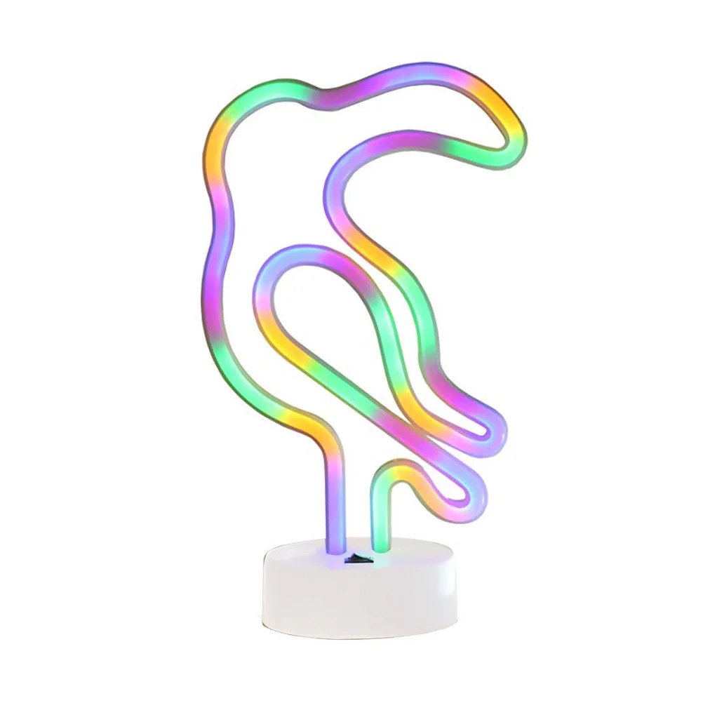 

LED Neon Parrot Sign Powered Colorful Night Lamp for Home Bedroom Bar Indoor Night Light LED Neon Parrot Sign