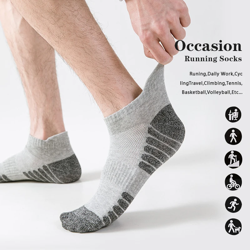 6 Pairs /Lot Men Sport Socks Summer Thin Deodorant Absorbent Breathable Men Running Socks Cotton Cycling Short Sock For Men