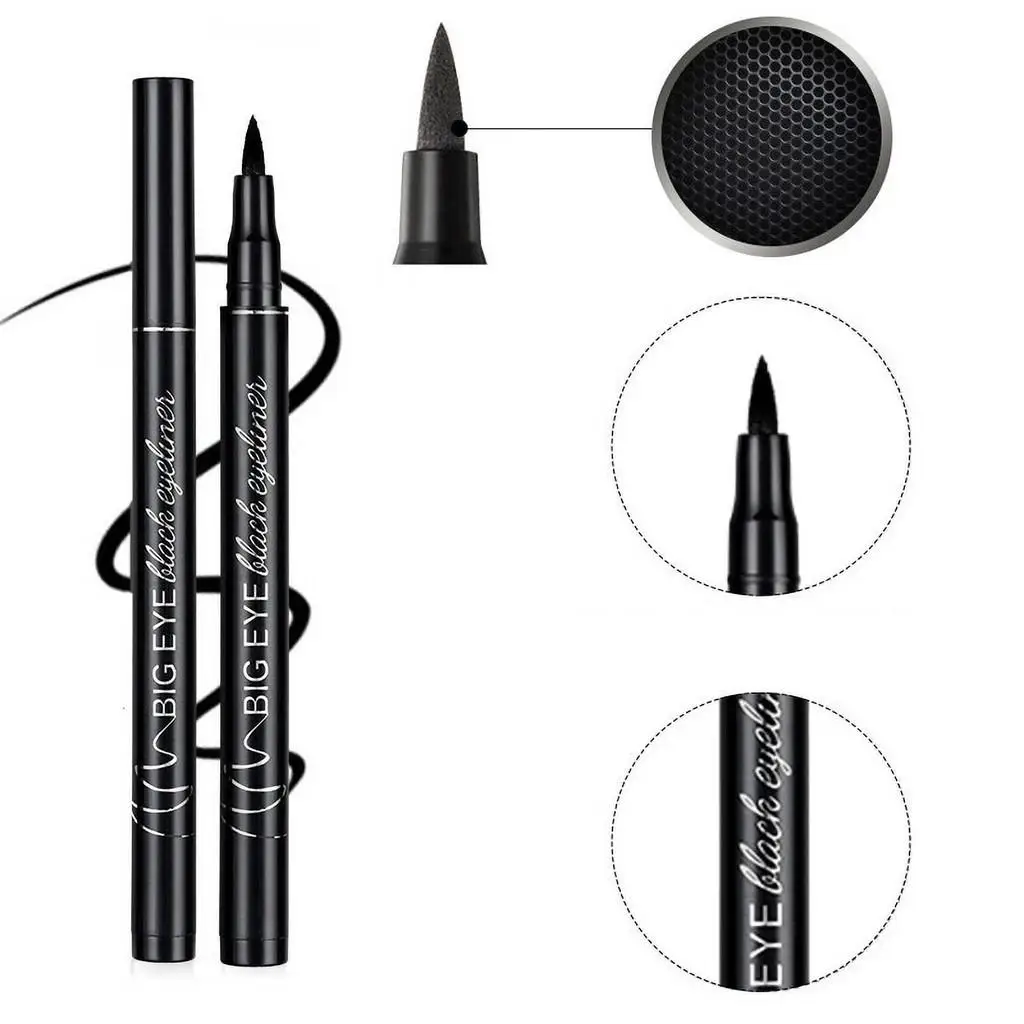 Zwarte Vloeibare Eyeliner Pen Waterdichte Sneldrogende Eyeliner Langdurige Eyeliner Enkele Rijke Eyeliner Pen Make-Up Cosmetica