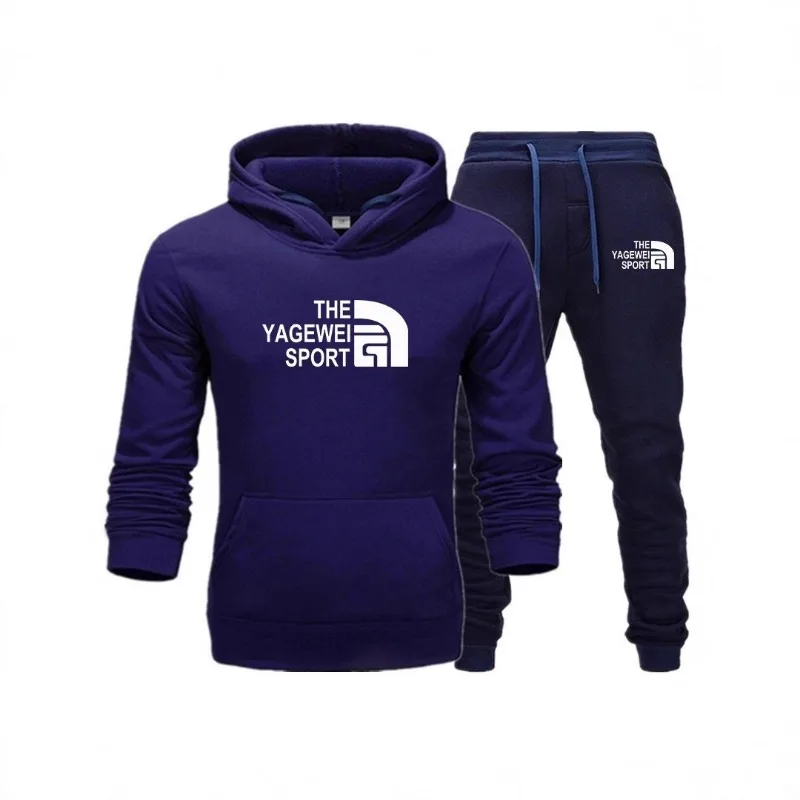 

Men's Sweatshirt Thickened Pullover Hooded Sweatshirt Suit Printed Fashion Sports Casual Suit