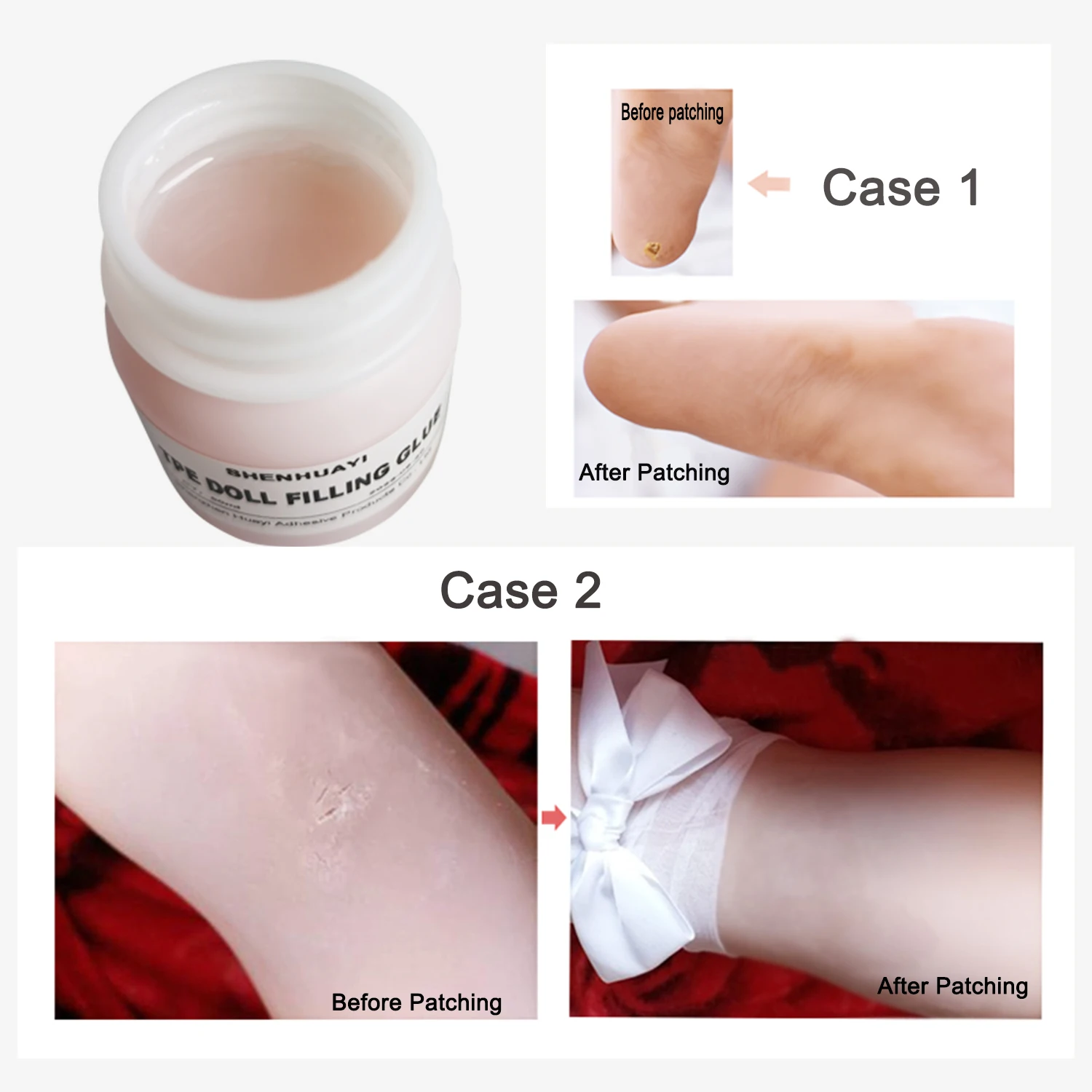 TPE filling glue repair liquid fills doll holes, natural skin color is soft and not hard, 50ML