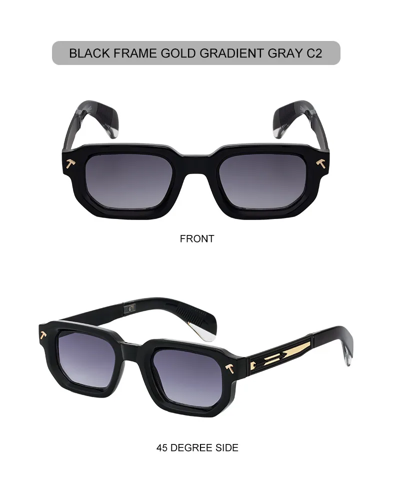 Polarisierte Quadratische Punk-Sonnenbrille für Herren 2026 Luxusmarke Klassische Rechteckige Sonnenbrille UV400 Fahrbrille Modische Outdoor-Brille – Detail 14