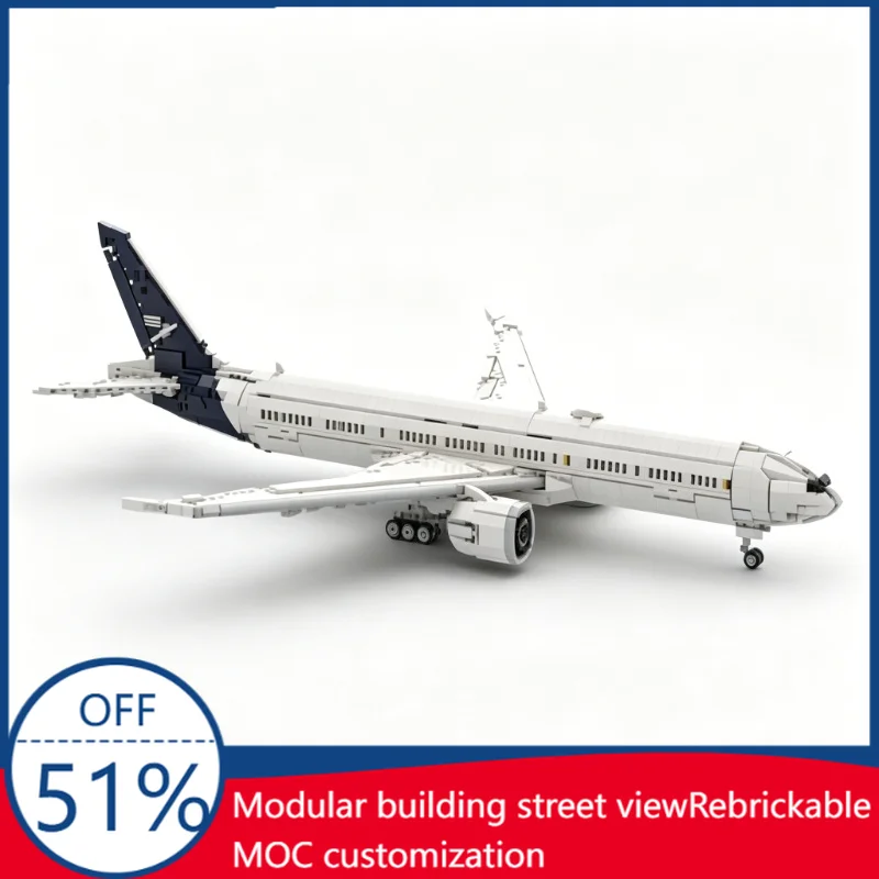 

2992PCS 1:100 Scale Lufthansa Boeing 777X Passenger Airplane Building Blocks Aircraft Model Puzzle Assembly Educational Toy Gift