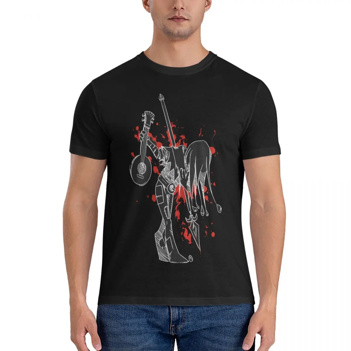 Jester Finale Men T Shirts Darkest Dungeon Vintage Tee Shirt Short Sleeve Crewneck T-Shirt Pure Cotton Gift Idea Clothes