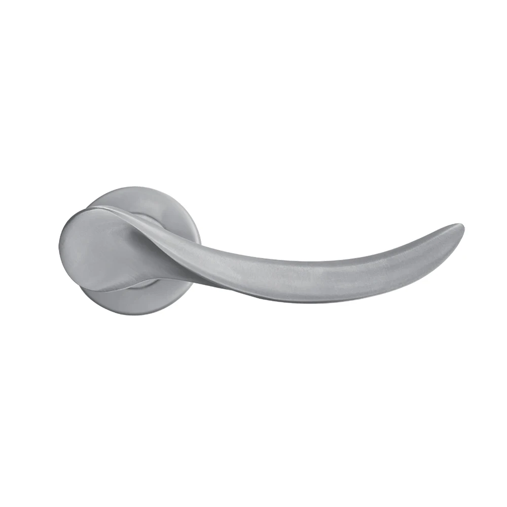 2PC SUS304 Stainless Steel Door Handles Anti-rust Fire door handle Round Twisted Leaf Design For Bedroom Bathroom Home Hardware