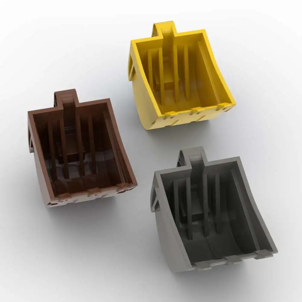 

MOC 1PCS Digger Bucket 24120 4X7 Building Blocks Kit 6145856 With Teeth Bricks Particle Educational DIY Toys Children Kid Gifts