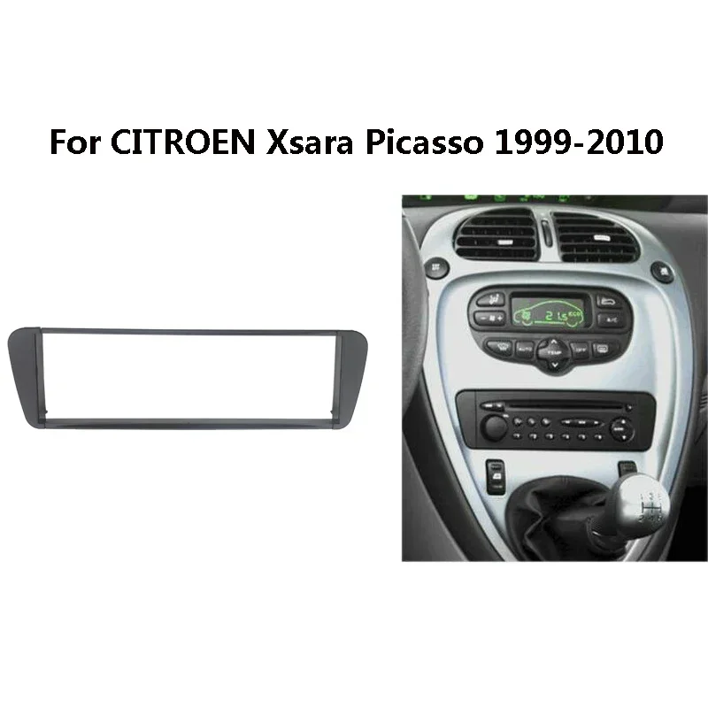 Moldura de Rádio Automotivo 1DIN para CITROEN Xsara Picasso 1999-2010, Kit de Instalação de Painel de CD para Estéreo Automotivo
