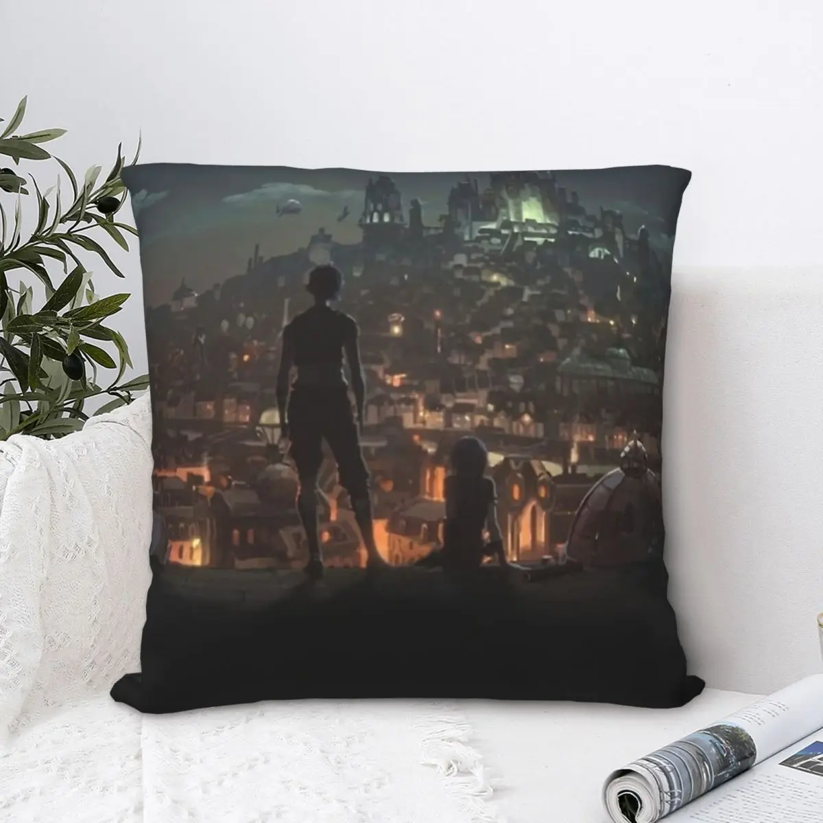 Jinx And Vi Throw Pillow Case Arcane League of Legends Short Plus Cushion Covers For Home Sofa Chair Decorative Backpack