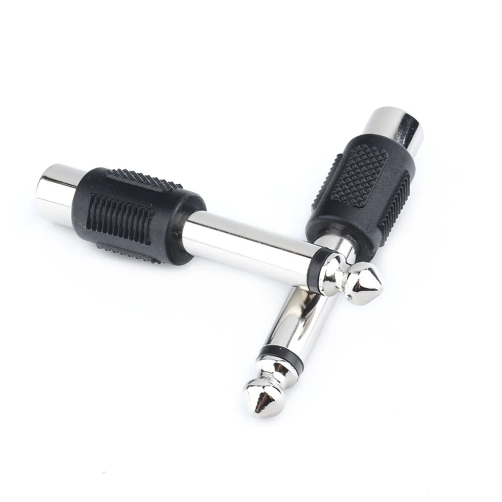 Musical Sound 2/12/100/200 Pieces 6.35mm 1/4inch Male Mono Plug to RCA Female Audio Adapter Connector Guitar Adapter Convertor