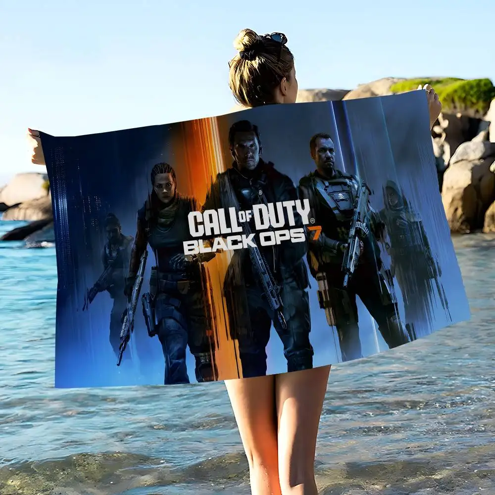 C-Call Of D-Duty Anime Microfiber Printed Beach Towel Mountain Climbing Yoga Beach Swimming Running Absorbent Soft Towel