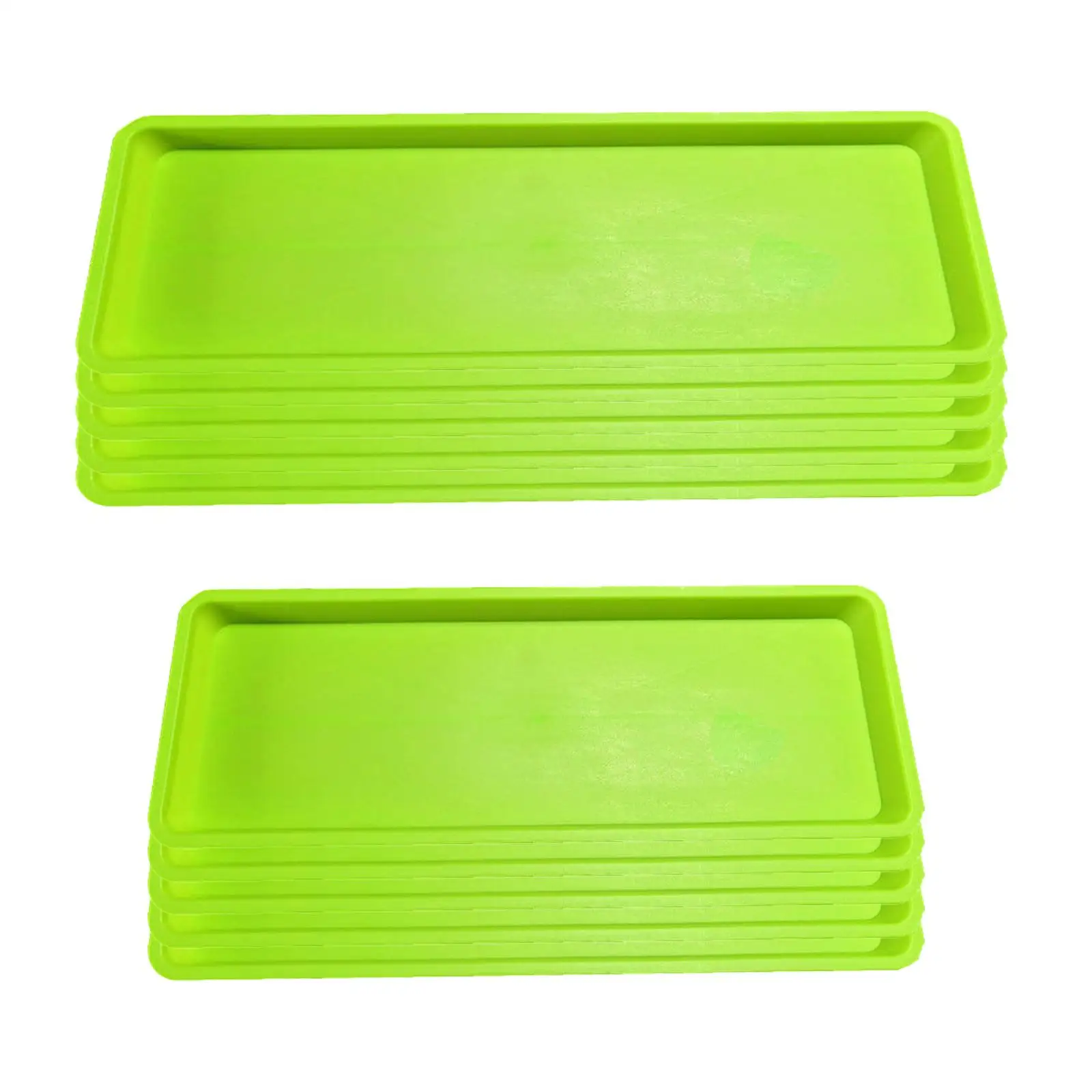 

5 Pieces Plant Saucers Rectangular Plant Trays Flower Pot Drainage Trays for Indoors Outdoor Windowsill Courtyard Garden Balcony