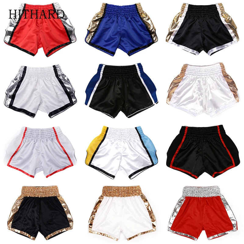 

Muay Thai Shorts Plain Boxing Shorts Women Men Kids Solid Kickboxing Fight Short Pants Fitness Grappling MMA Martial Arts Gear