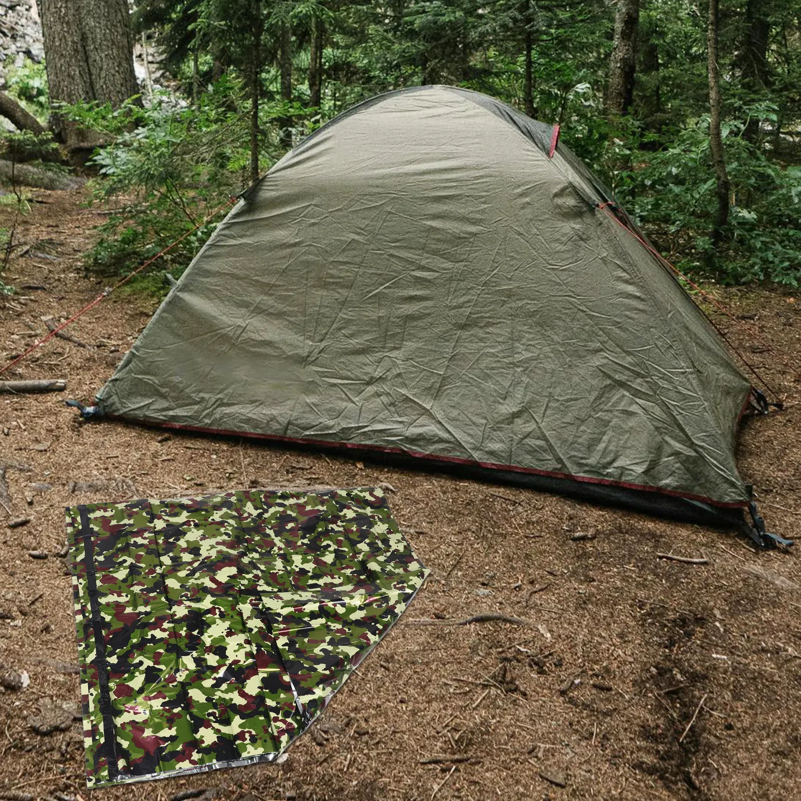 

1Set Emergency Sleeping Tent Windproof Thermal Insulated Survival Bivy Sack Camping Hiking Outdoor Blanket Warm