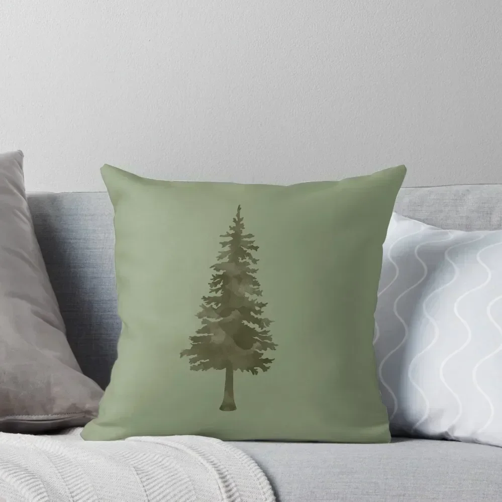 

Watercolor Pine Tree Throw Pillow Elastic Cover For Sofa Throw Pillow Covers pillow