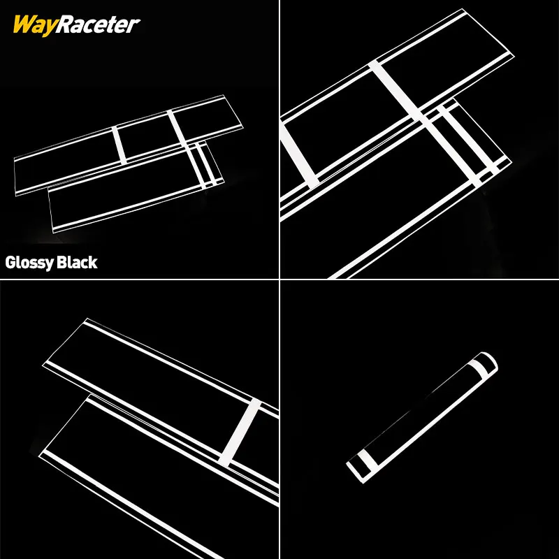 6 Pcs/Set Engine Cover Hood Bonnet Sticker Roof Trunk Carbon Fiber Vinyl For Ford Mustang S550 2015-2023 Shelby GT GT350 GT500