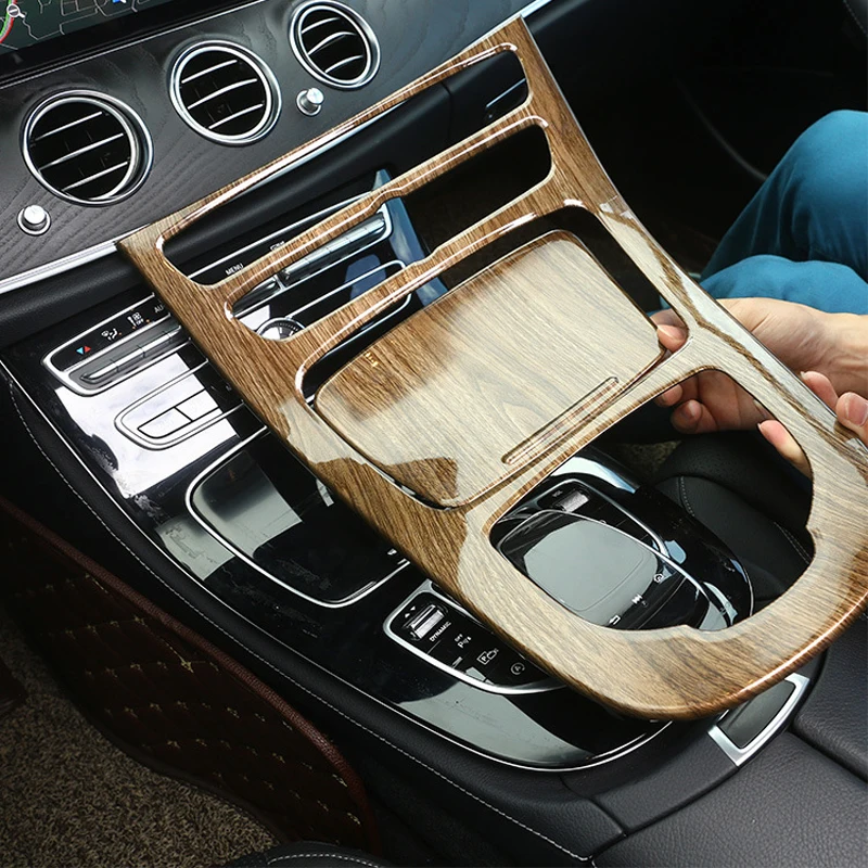 

Pop Carbon Fiber Car Center Console Gear Panel Frame Gear Shift Panel Cover Trim For Mercedes Benz E-Class W213 2016-2018 Access