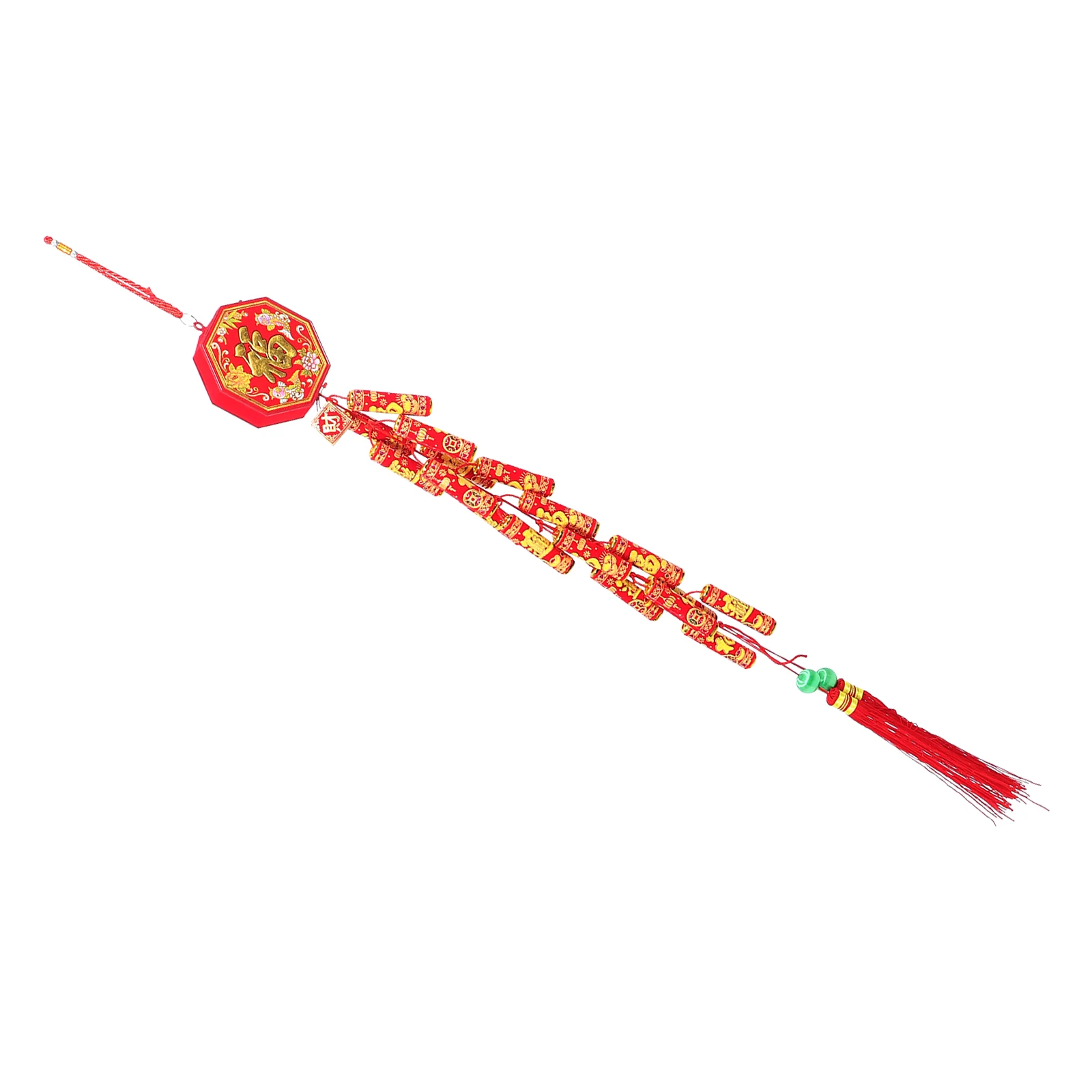 

Red Beads Simulated Pendant Fake New Year Holiday Decor Plant Wall Ornament Festival Decorative Tassel