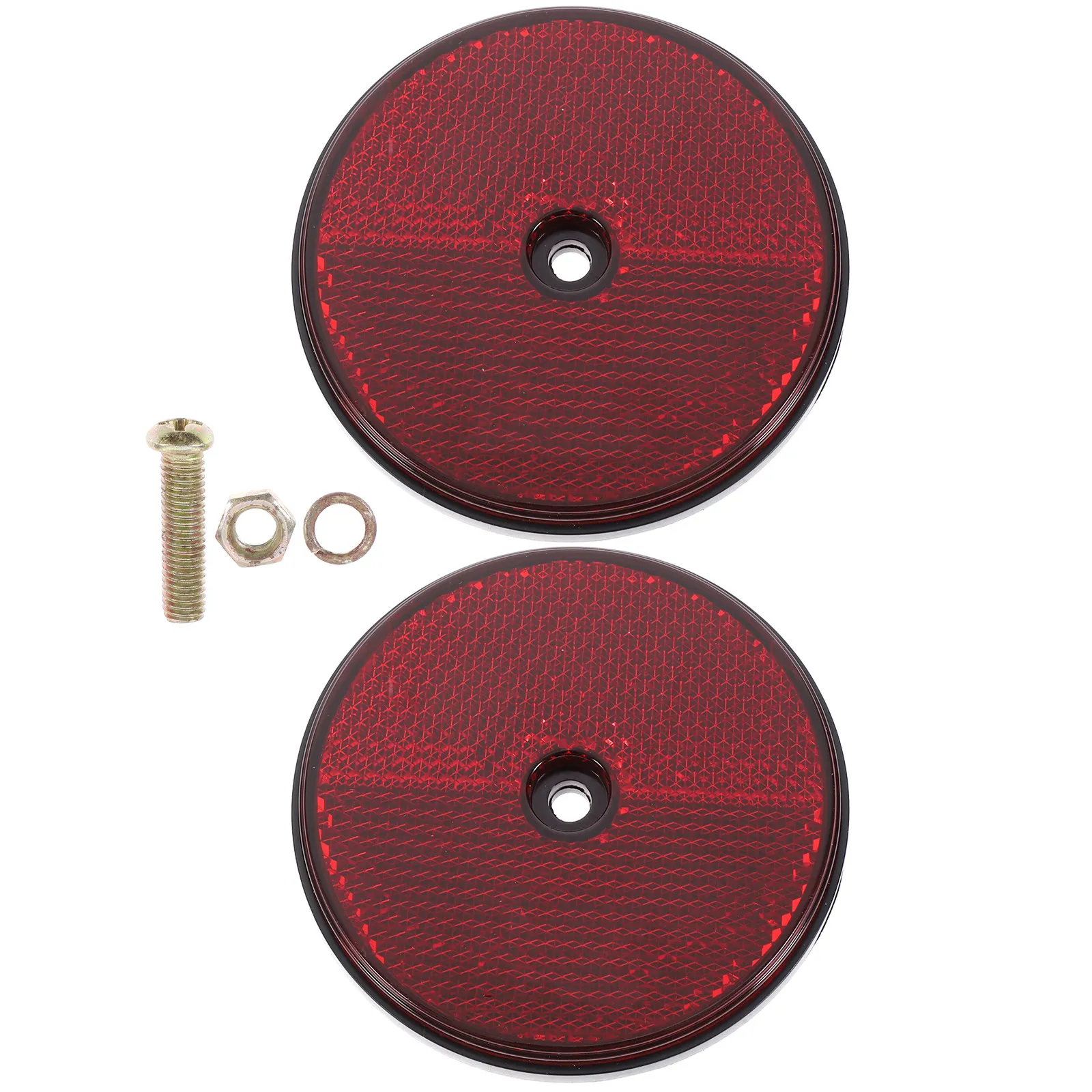 

2 шт. светоотражающие круглые предупреждающие отражатели из АБС-пластика и железа, высокой видимости, для прицепов, автомобилей, почтовых ящиков, подъездных путей