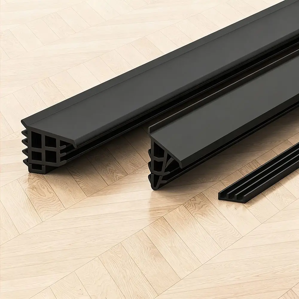 1m/1.5/2m Window Water Blocking Bar TPE Self-Adhesive Water Backflow Blocking Bar Rain Deflector Windproof Home Weatherstrip