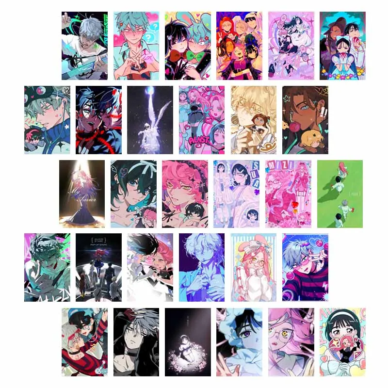 

10/30 Sheet Alien Stage Wall Collage Kit Pictures Creative Anime Poster Card Home Dorm Decorative Mural Background Postcard Gift