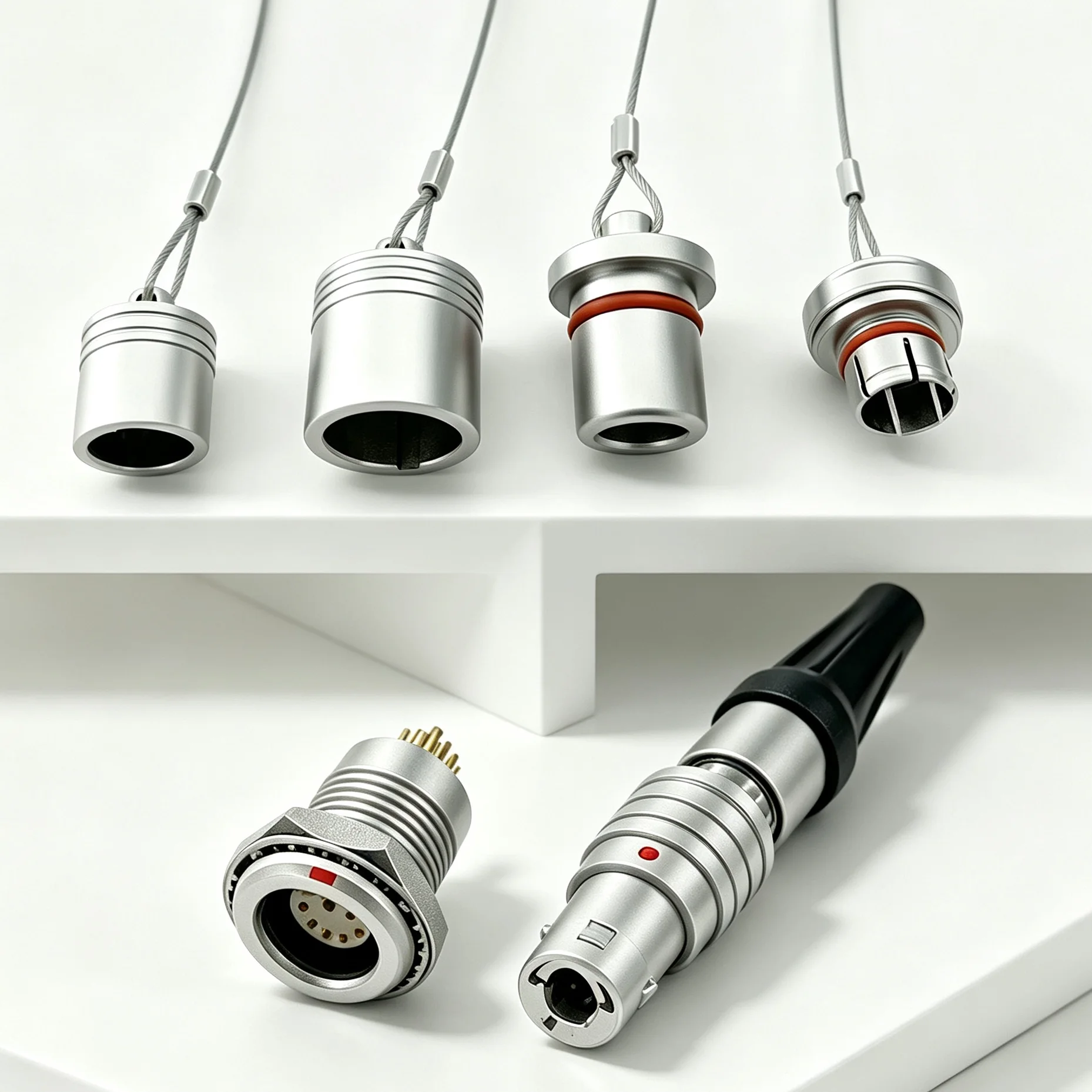 FGG 0B/1B/2B/3B IP68 Compatible with REMO Connectors Metal Dust Cover 0K/1K/2K/3K Aviation Metal Plug and Socket Waterproof Cap