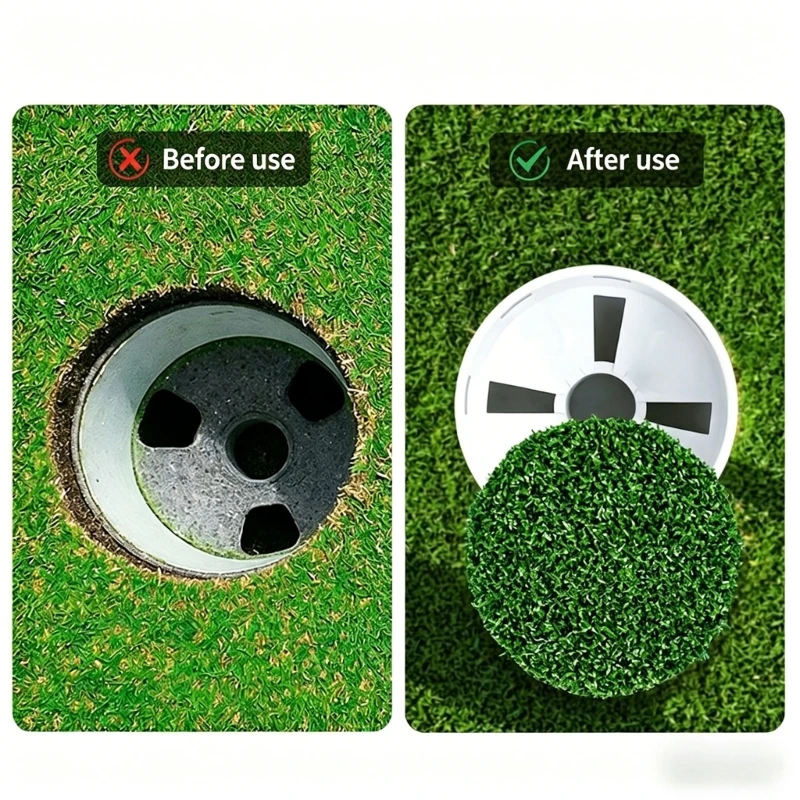 Portable Golf Holes Insert With Standard Size Plastic Cup Quick Setups Golf Trainings Aid For Backyard Putting Green 4XBB