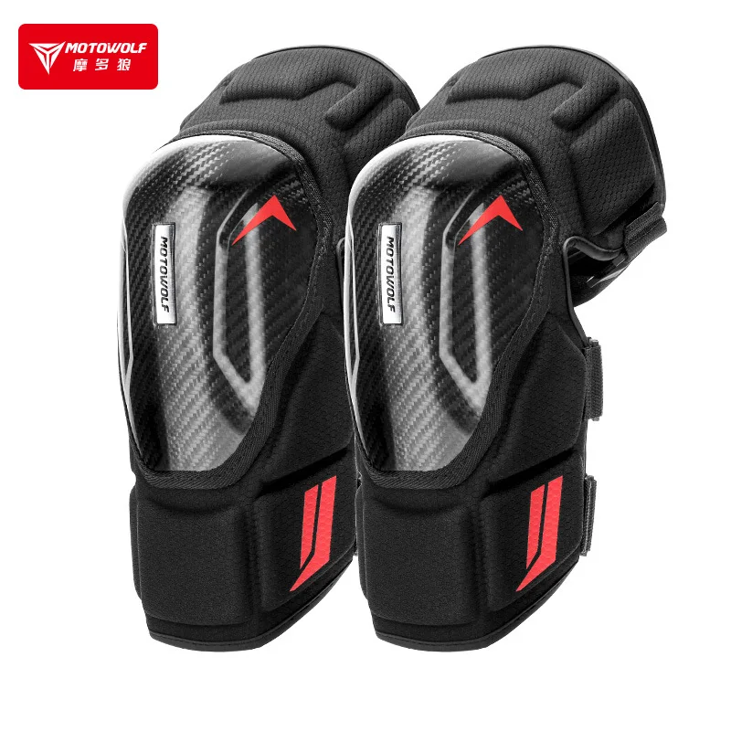 Motowolf CE Level-1 Motocross Knee Pads Motorcyclist Knee Protector Carbon Fiber MTB Knee Shin Guard Motorcycle Accessories