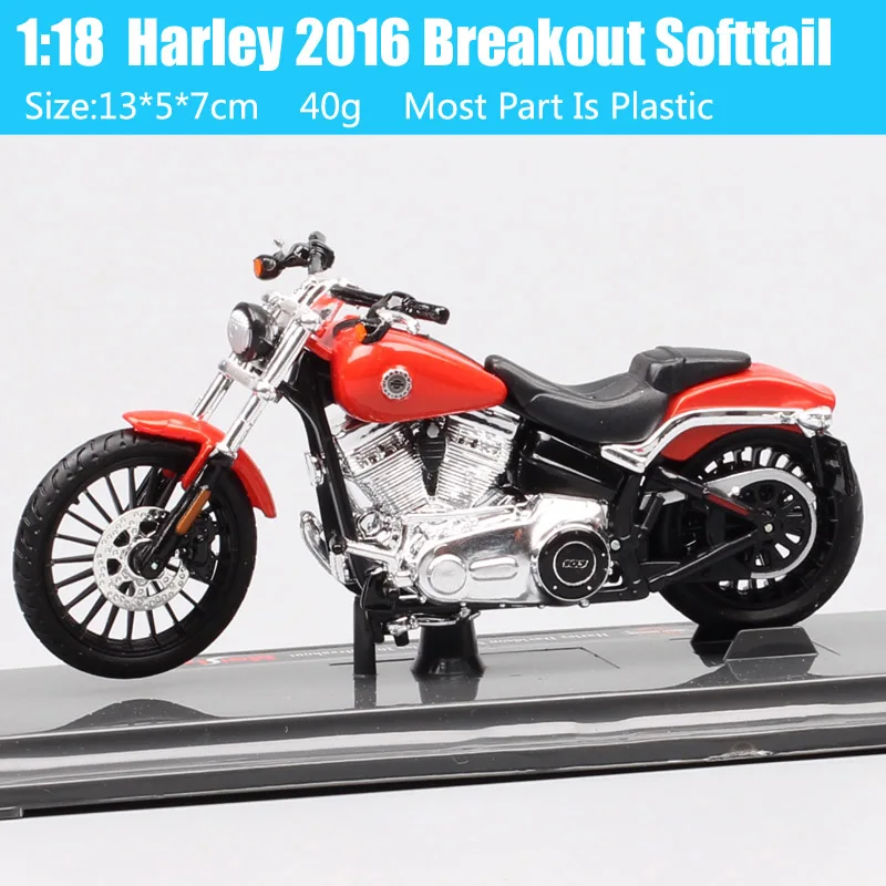 1/18 Maisto Harley FLHR Road King Moto K Modello XR750 Breakout DYNA Street Bob CVO Road Glide VRSCR Rod XR1200X Bici Giocattoli