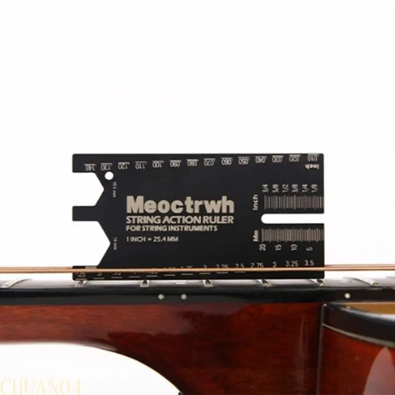 

A1A2 Guitar String Height Ruler String Action Gauge Ruler Guitar Repairing Tool for Guitar, Ukulele, Bass, Banjos, Mandolin