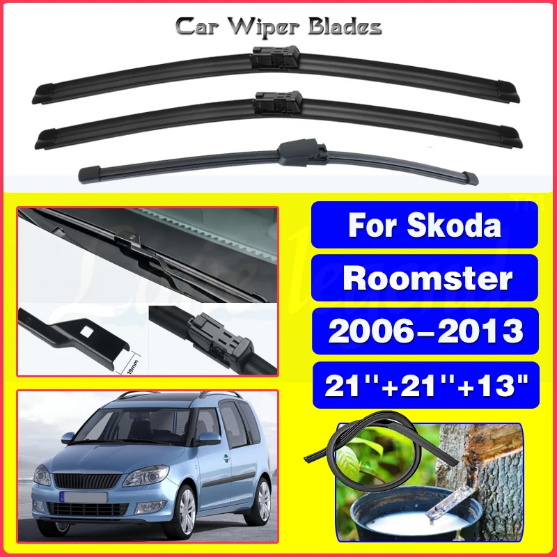 

Windshield Windscreen Front Rear Wiper Blades Set For Skoda Roomster 2006 2007 2008 2009 2010 2011 2012 2013 21"21"13"