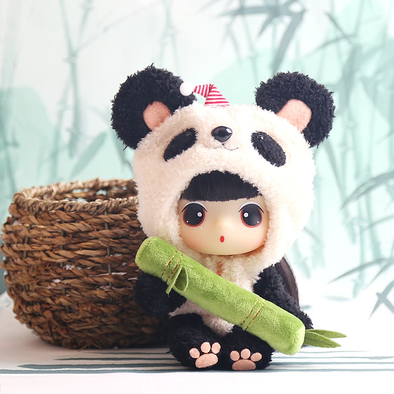 Ddung panda 18cm bamboo panda doll dress-up doll Valentine's day birthday gift