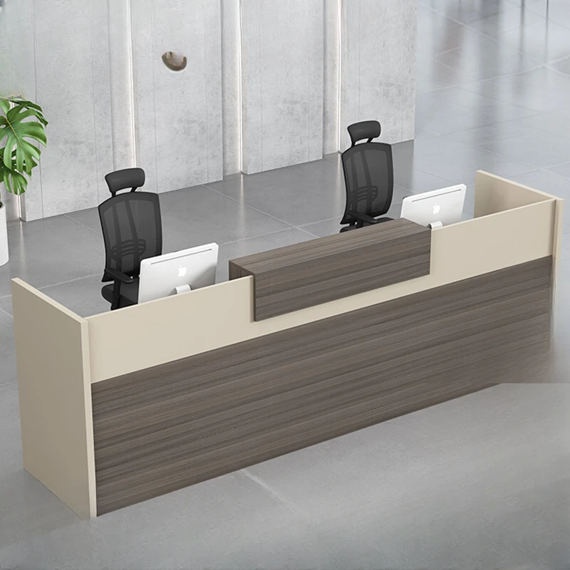 Creative front desk reception minimalist company cashier bar table consultation board welcome service desk chair combination