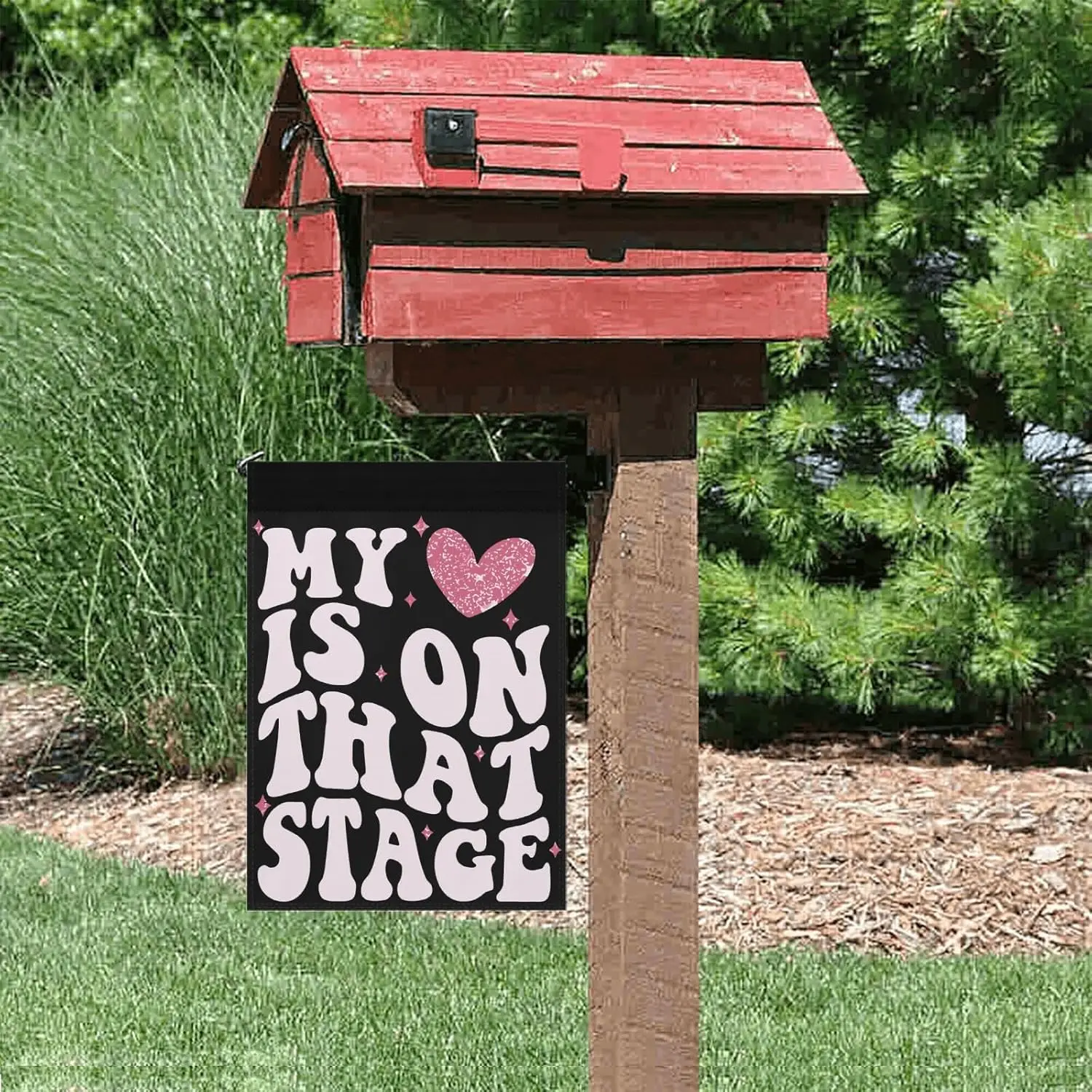 My Heart Is On That Stages In My Dance Garden Flags 12x18 Double Sided Small House Flag for All Season LLO LLX uui